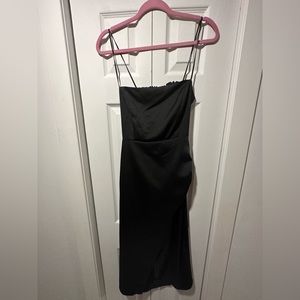 Zara black midi dress